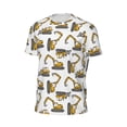 thumbnail image 6 of Wukai Funny Excavator Print Men's Short-Sleeved Mesh T-Shirt,Quick-Dry Short Sleeve Workout T-Shirt-5X-Large, 6 of 8