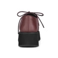 thumbnail image 2 of BLISSFUL STEP Women's Rounded Toe Lace Up Platform Oxford Shoes Burgundy 9, 2 of 8