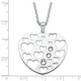 thumbnail image 4 of Finest Gold Sterling Silver Polished CZ Heart Necklace, 4 of 4