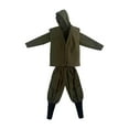 thumbnail image 4 of Figura masculina a escala 1/12, ropa hecha a mano, disfraz antiguo de moda para hombre de 6 pulgadas Verde, 4 of 9