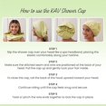 thumbnail image 5 of KAV Luxury Triple Layer Shower Caps - Green, 5 of 7