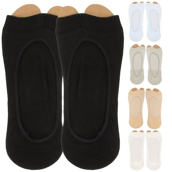 Masteelf 5 Pairs Toe Separator Socks Tabi Fish Mouth Solid Color Odorless 's