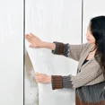 thumbnail image 5 of Tela de pared de lino autoadhesiva, bolsa suave, papel tapiz anticolisión, clic de pared, Color sólido de alta calidad, decoración del hogar, pegatina de pared, 5 of 5