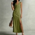 thumbnail image 4 of Iyufng Maxi Dresses for Women Summer Loose Fitting Cowl Neck, 4 of 7