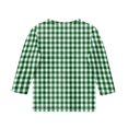 thumbnail image 6 of CCRFTGI Cute Tops for Kids Girls Size 10-12 Casual Plaid Shirt Graphic Tees Summer 3/4 Sleeve Tops Crewneck Tee Shirts Army Green 5-6 Years, 6 of 6