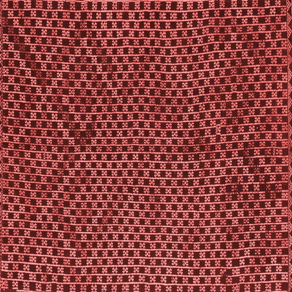 Ahgly Company Indoor Square Abstract Red Contemporary Area Rugs, 6' Square