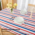 thumbnail image 4 of Deconovo Red and Blue Striped Tablecloth, Waterproof Printed Polyester Table Cover for Dining Room, 60 x 120 in, Rectangle, 1 Pack, 4 of 6