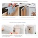 thumbnail image 3 of Cubo de basura grande creativo montado en la pared para cocina con tapa Cubo de basura doméstico con tapa deslizante Cubo de basura para baño para inodoro Tipo colgante, 3 of 5