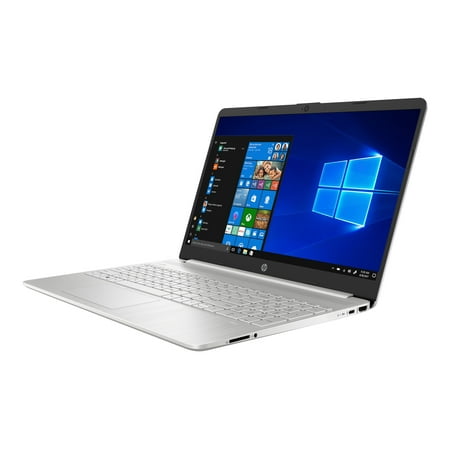 HP Laptop 15-dy1025nr - Intel Core i3 - 1005G1 / up to 3.4 GHz - Win 10 Home in S mode - UHD Graphics - 4 GB RAM - 256 GB SSD NVMe - 15.6" touchscreen 1366 x 768 (HD) - Wi-Fi 5 - natural silver, vertical brushed pattern, paint finish (cover and base), in-mould roll keyboard frame - kbd: US