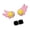 Pink, variant on Misright Helmet Decors Set Star Wing 3D Design Polyester Decorative Stickers