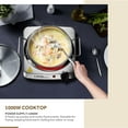 thumbnail image 4 of LIVINGbasics Countertop Hot Plates Single Burner, 1000W Electric Stove with 5 Level Temperature Control, Silver, 4 of 7