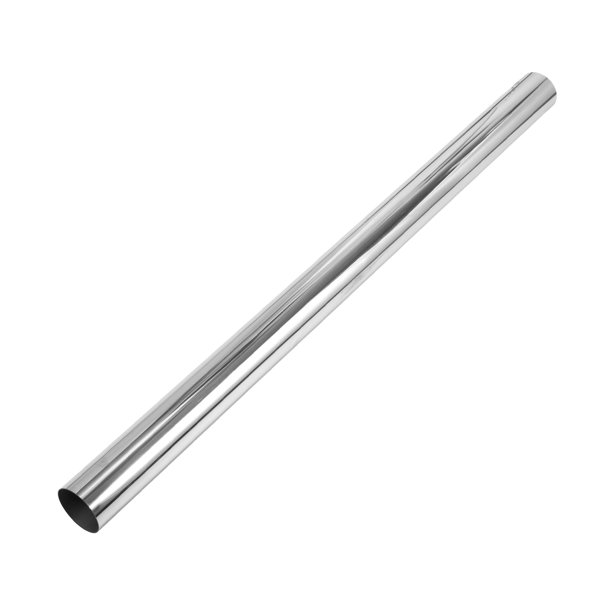 Tubo de escape recto para automóvil, tubo de escape de doble curvatura, tubería personalizada de bricolaje 64mm/2.5" OD 762mm/30" Longitud de extremo Acero inoxidable T304 Tono plateado