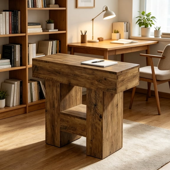 End Table Side Tables with Drawer and Lower Shelf, Small Accent Table for Living Room Bedroom Small Spaces, Rustic Farmhouse Style Furniture