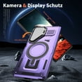 thumbnail image 4 of ELEHOLD Magnetic Case for Samsung Galaxy S23 FE, Military Grade Shockproof Rugged Case Built-in Metal Camera Cover with Stand,Purple, 4 of 7