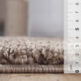 thumbnail image 4 of BNM Solid Indoor Shag Runner or Area Rug, 5' x 8', Taupe, 4 of 7