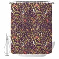 thumbnail image 2 of Botanical Birds Waterproof Fabric Shower Curtain, Art Abstract Leaves Purple Waterproof Fabric Shower Curtain for Bathroom Curtains Bathtubs Hotel Washable Shower Curtains with 12 Hooks Small 36x72in, 2 of 8