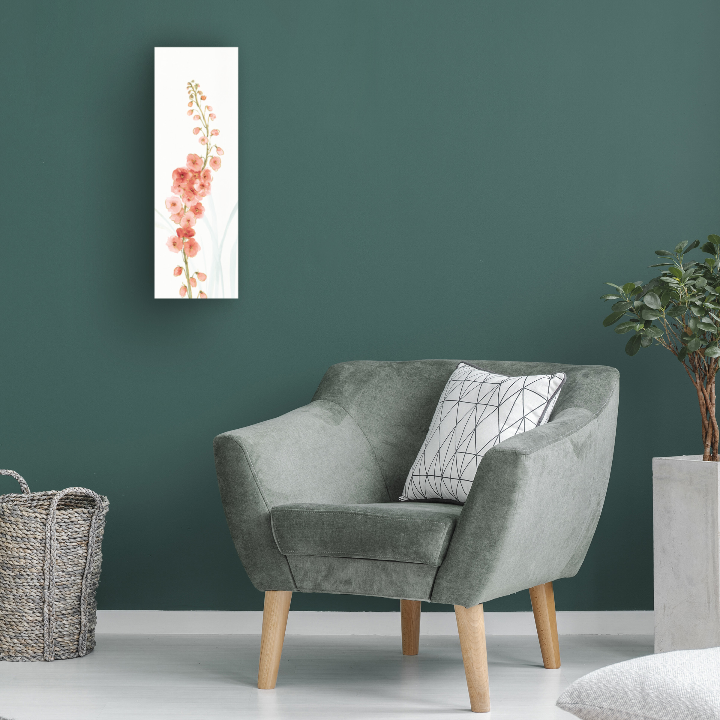 Trademark Fine Art Lisa Audit Rainbow Seeds Flowers VII Coral Canvas Wall Art - 10x32