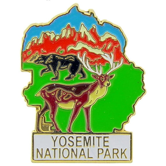 Eagle Emblems P09079 Pin - National Park, Yosemite, Map - 1.125 in.