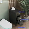 thumbnail image 6 of Eclife 12" Freestanding Bathroom Cabinet with 3 Drawers, Black, 6 of 9
