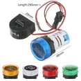 thumbnail image 3 of Mini voltímetro digital redondo voltímetro amperímetro voltímetro doble pantalla LED medido Abanopi Voltametro, 3 of 7