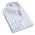 thumbnail image 3 of Womens Long Sleeve Shirts Spring Lapel Collared Button Down Striped Business Summer Dressy Casual Work Blouses Tops, 3 of 3