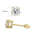 thumbnail image 5 of TimeLe$$ Classics 0.50 Carat TW Lab Grown Round Cut Solitaire Diamond Stud Earrings For Women in 14K Yellow Gold, 5 of 5