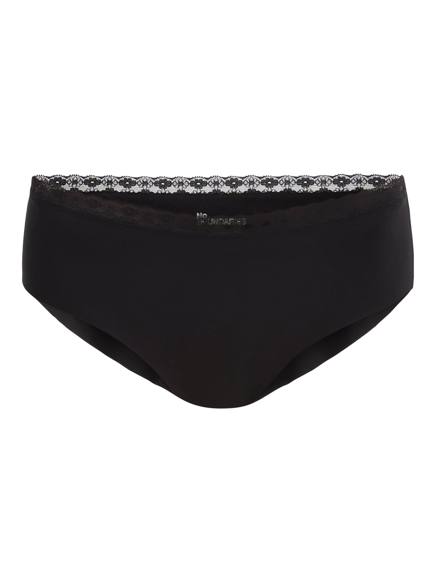 No Boundaries Cotton Hipster Panty with Lace, Women’s and Women’s Plus, Sizes S-XXXL