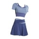thumbnail image 4 of Faldas de entrenamiento de manga corta, traje de falda de cintura alta, faldas deportivas, faldas de tenis para gimnasio, ropa deportiva para correr,, 4 of 7