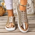 thumbnail image 3 of SACFOF Glitter Sparkly Low Top Sequins Lace Up Tennis Shoes Comfort Bling Fashion Shiny Walking Shoes, 3 of 6
