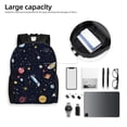 thumbnail image 6 of Single Side Full Backpack 16.1×11.8×4.5in Large Capacity Breathable Shoulder Belt Leisure Simple And Strong Bearing Capacity Galaxy Planet, 6 of 8