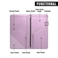thumbnail image 2 of WIRESTER 4.7 x 9 Inch Server Book for Waitress, Waiter Wallet with Zipper Pocket & Magnetic Closure, Restaurant Waitstaff Organizer – 2 Tone Purple Butterfly, 2 of 6