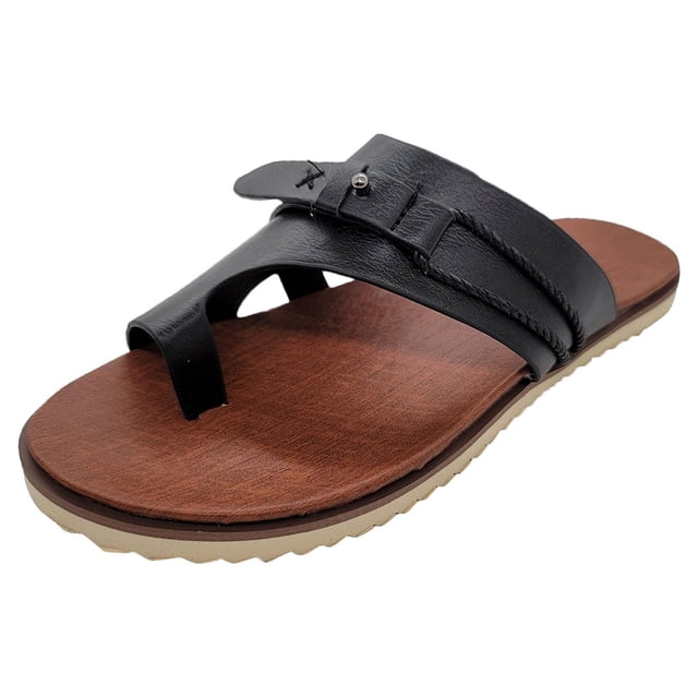 Sandales pour Femmes Mode Décontractée Sandales de Randonnée Sandales à Anneau en Cuir Compensées Sandales d'Été pour Femmes Sandales d'Extérieur Chaussures Élégantes Sandales de Douche