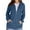 1#Blue, variant on Zip Up Hoodie Women, Titcea Solid Color Pocket Drawstring Oversized Cardigan, Warm Comfy Lightweight Casual Jackets