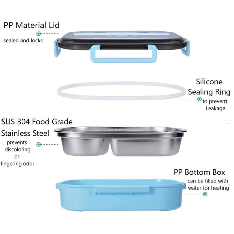 yaogohua Metal Lunch Container, Bento Lunch Box, Stainless Steel Lunch  Containers, Portable 800ml Aluminum Bento Lunch Box Thermal Cylinder Lunch