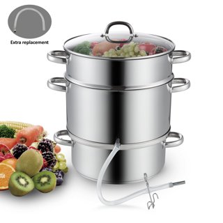 Lehman's Mehu-Maija 11 Qt Steam Juicer, Stainless Steel with Lid, Hose,  Clamp, Loop Handles, Multipot Cookware for Making Juices, Jelly, Sauces