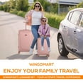 thumbnail image 4 of WINGOMART 3-Piece Luggage Set Lightweight Durable PC+ABS Hardside Luggage, Double Spinner Wheels, TSA Lock - 20in/24IN/28in, 4 of 6