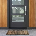 thumbnail image 4 of Outdoor Front Door Mat Home Wood Flooring Rubber Rug 30x18 Brown, 4 of 8