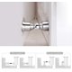 thumbnail image 4 of ZHAOCHENG Promoción: 2 topes magnéticos para puerta de acero inoxidable con cinta adhesiva de doble cara 3M o tornillos (no requiere taladro) (acero cepillado), 4 of 5