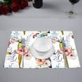 thumbnail image 2 of MKHERT Watercolor Parrot Bird with Hawaiian Hibiscus Flowers Placemats Table Mats for Dining Room Kitchen Table Decoration 12x18 inch,Set of 6, 2 of 4