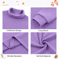 thumbnail image 5 of Lanbubble Toddler Girls Long Sleeve Turtleneck Dress Ribbed Knit A Line Fall Winter Clothes 2-7 Years, 5 of 5