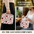 thumbnail image 5 of Pzuqiu Ladybug Bible Cover Bag for Women Large Capacity Scripture Study Carrying Book Cover Quilted Church Bag with Handle &Pocket Perfect Gift for Girls Women, 5 of 7