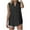 Black, variant on YDFCWXW Tank Tops for Women 2025 Summer Tops Cotton Linen Sleeveless Button Down Shirts Trendy V Neck Blouses with Side Slit Black, M