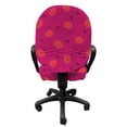 thumbnail image 3 of Spring Office Chair Slipcover, Powder Puff Flowers Blowing in the Wind Meadow Beauty Spring Beetles Motif, Protective Stretch Decorative Fabric Cover, Standard Size, Magenta Vermilion, by Ambesonne, 3 of 5