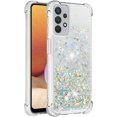 thumbnail image 3 of Compatible with Samsung Galaxy A32 5G Case Glitter Liquid Cute Clear Phone Case Floating Quicksand Shockproof Protective Bumper Silicone TPU Case for Samsung Galaxy A32 5G Love Sliver YB, 3 of 12