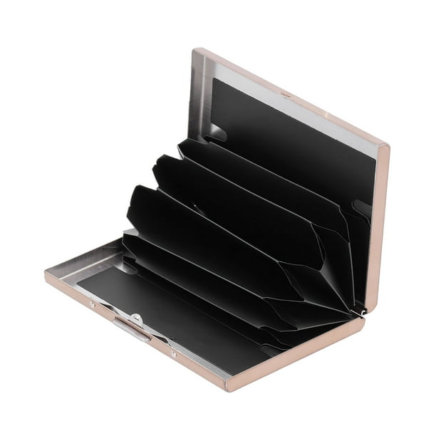 Portatarjetas Monedero, Portatarjetas De Crédito RFID Acero Inoxidable Empaquetado Para Tarjetas De Identificación Para Tarjetas De Débito Para Efectivo
