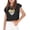 Black Letter, variant on Girls Shirt Crop Tops Short Sleeve Summer Drop Shoulder Batwing Sleeve Crewneck Loose T Shirt Tee