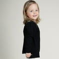 thumbnail image 4 of Girls Uniform Slim Fit Crewneck Cardigan Sweater Black 5, 4 of 8