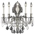 thumbnail image 1 of Elegant Lighting Monarch Traditional Pewter 5 Light E12 Royal Crystal Wall Sconce, 1 of 2