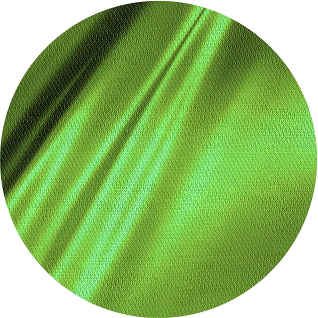 Ahgly Company Machine Washable Indoor Round Transitional Dark Lime Green Area Rugs, 7' Round