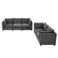 thumbnail image 2 of Chenille Fabric Upholstered Sofa Set with 3-Seater and Loveseat, Plush Seat & Back Cushions for Modern Living Room, Soft Gray Furniture, 2 of 9